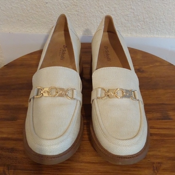 Dr.Scholls Rate Up Bit Off White Horse Bit Heel Loafers Dress Shoes Comfort Sz.8 - Picture 3 of 11